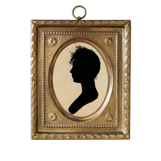 Woman - Mini Silhouette in Brass Frame