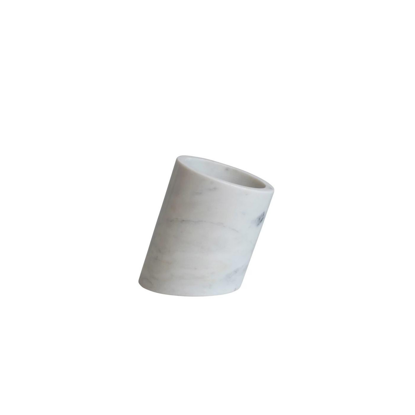 White Marble Angled Bottle Holder