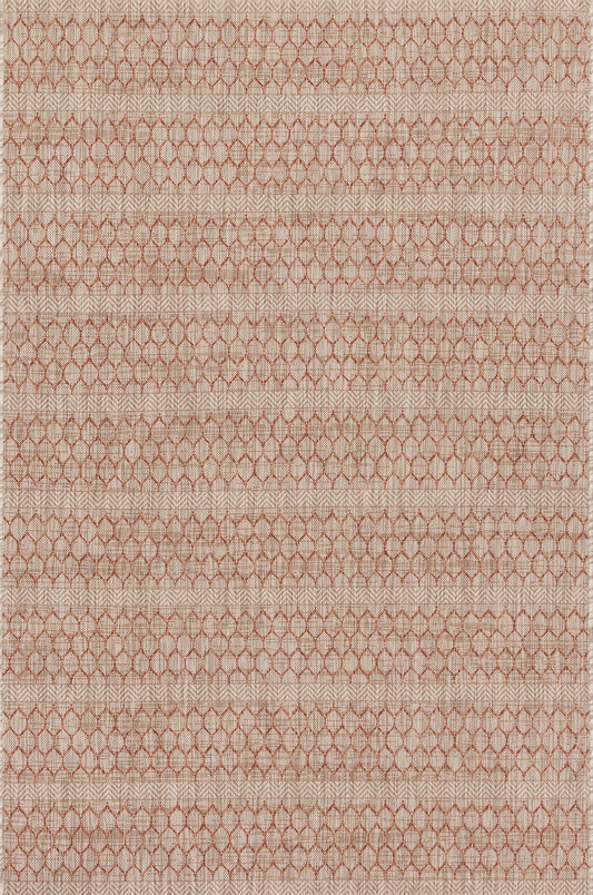 Isle Indoor/Outdoor Rug - Beige/Rust - IE-01