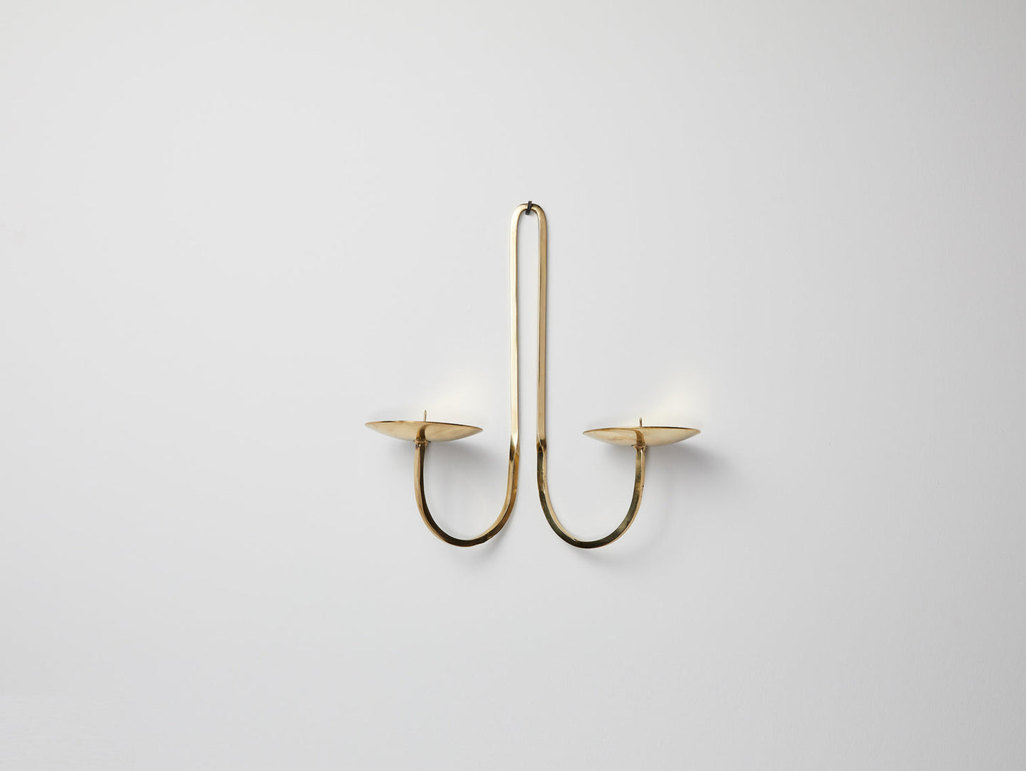 Two Arm Candle Holder - Brass