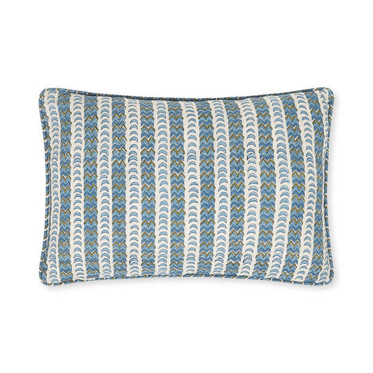 Rambagh Moss Azure Linen Pillow