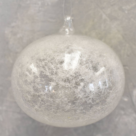 Crystallized Glass Orb Ornament